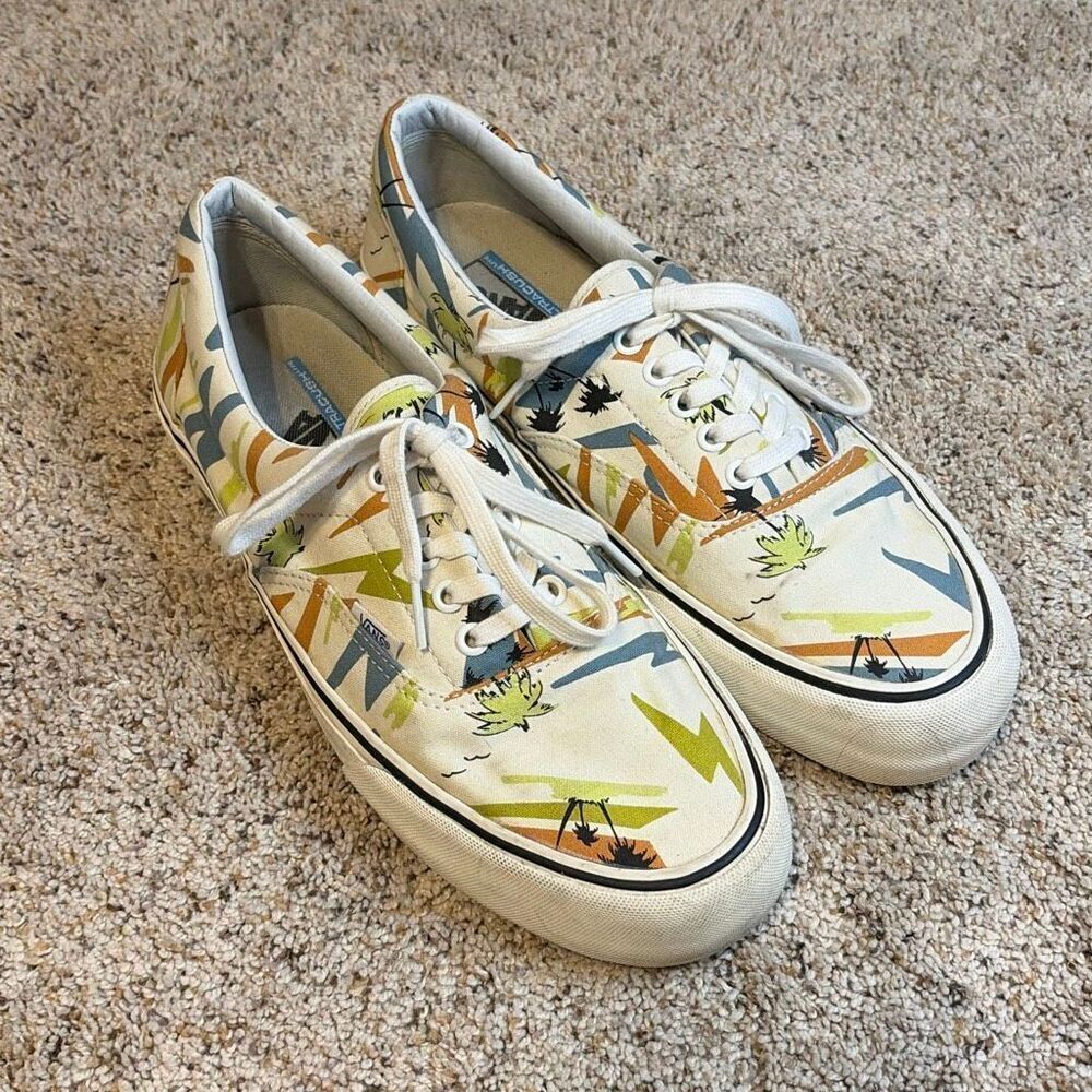 VANS Era SF Island Beach Print Sneakers Men’s Size 11.5 Canvas Lace-Up Surf Skat - Picture 2 of 10